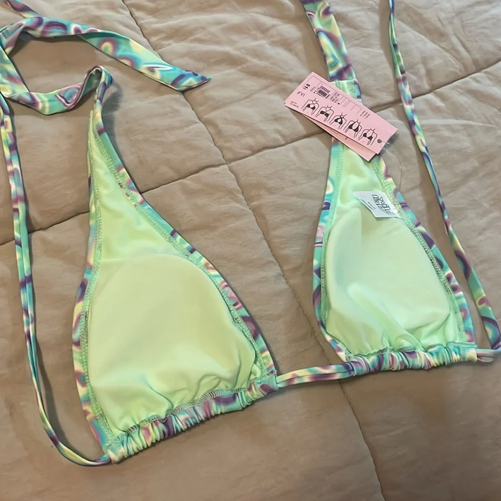 Wild fable heart patterned swim bra size small adjustable S